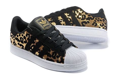 Adidas Superstar leopard print shoes